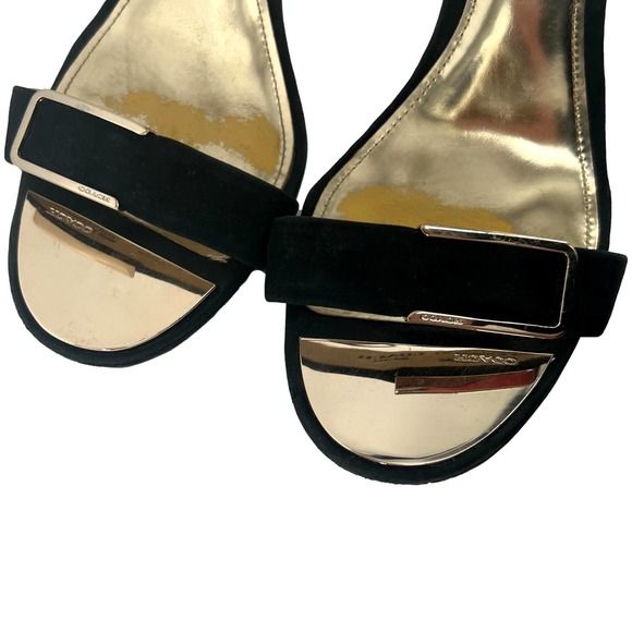 Coach Open Front Black Suede Stiletto Heel Size 9.5 EUC - Picture 5 of 12